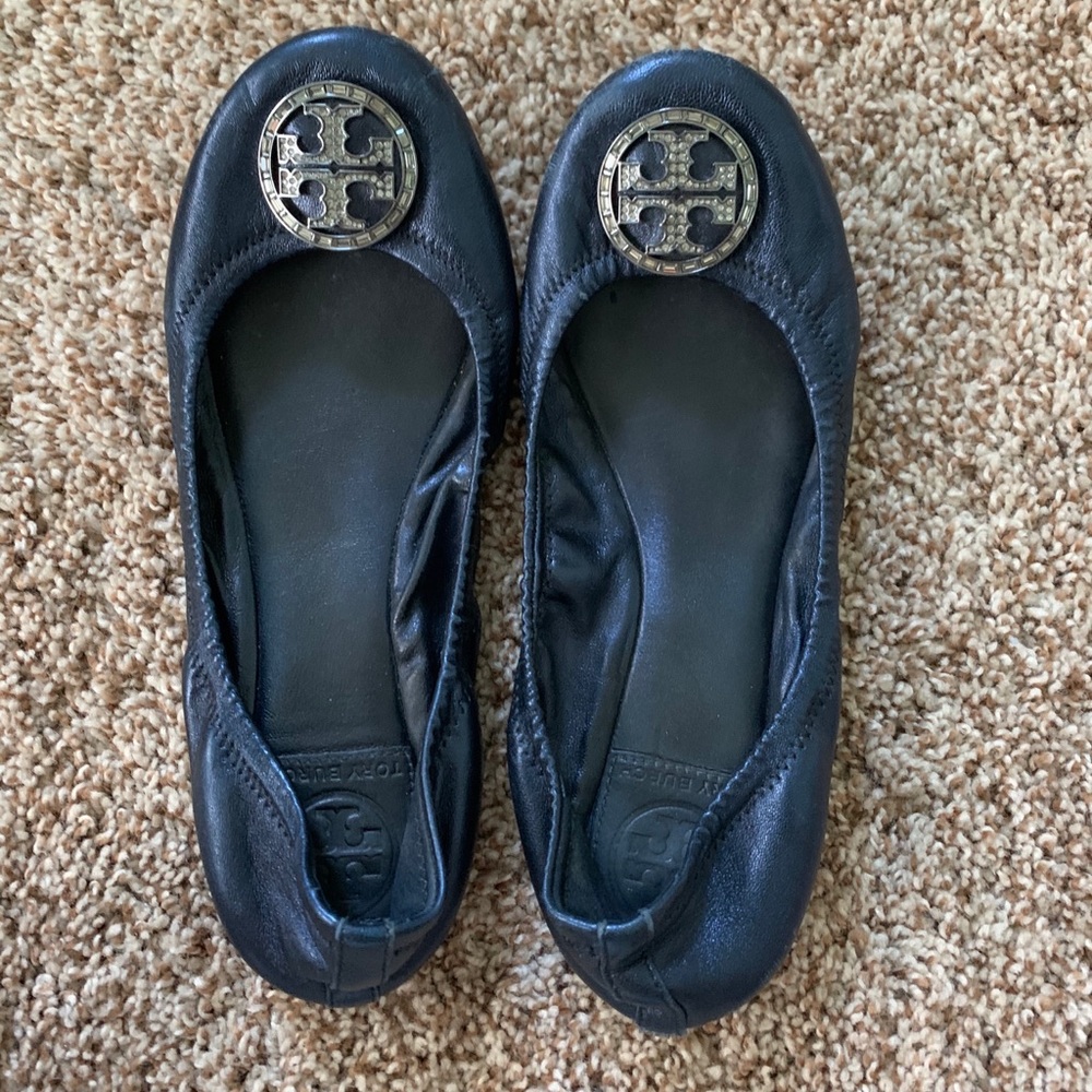 Tory Burch Sparkle Logo Flat